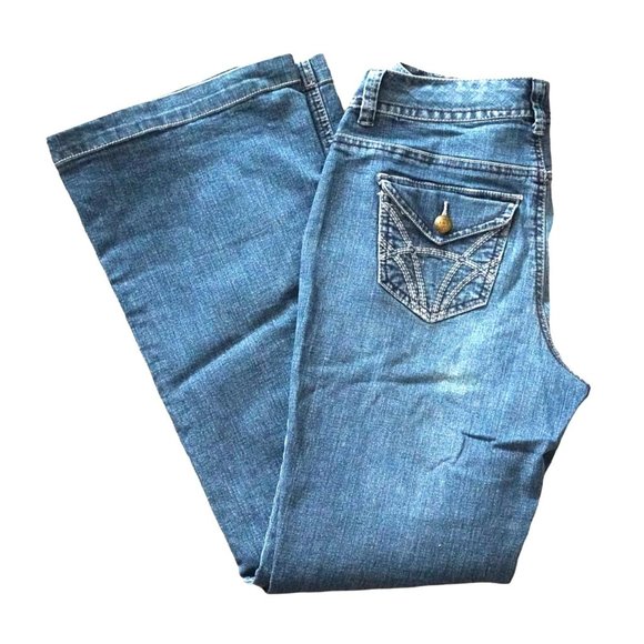 Sonoma Jeans Womens Size 6 Modern Flare Life + Style Stretch Blue Denim - Picture 2 of 10